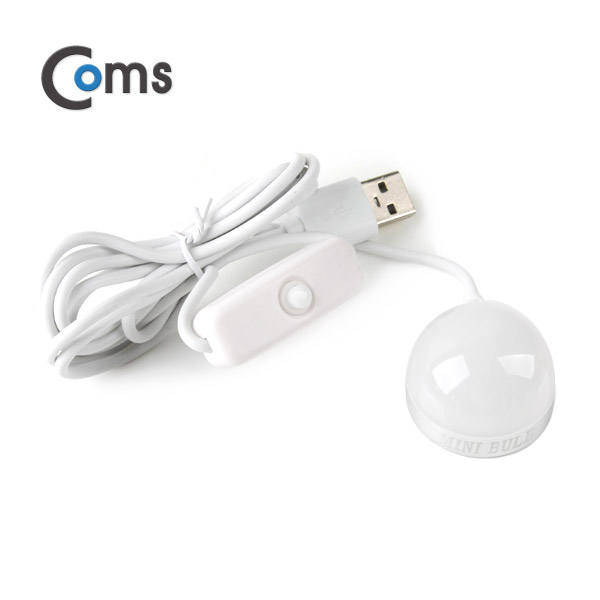 ABBU004 USB LED 램프 전구형 전구 지름 34mm 흰색