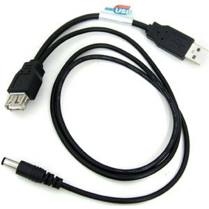 ABC0905 USB 전원 케이블 Y형 5.5 전원 공급 케이블
