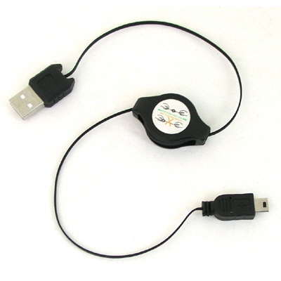 ABC2454 USB 미니 5핀 자동감김 케이블 60Cm 휴대용