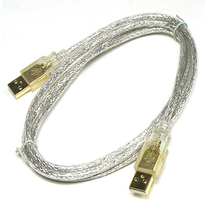 ABC3216 USB 고급형 연결 케이블 1.8m 투명골드 단자