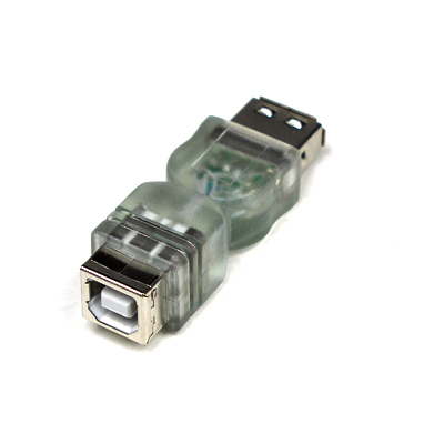 ABU3206 USB A 암 - B 암 LED 젠더 청색 연장 쨱 단자